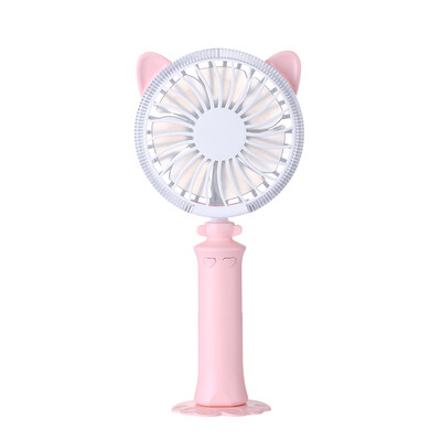 

Portable Colorful LED USB Rechargeable Mini Fan 7 Blade ABS Cat Table Fan Cooler Helper for Home Office Outdoor Travel