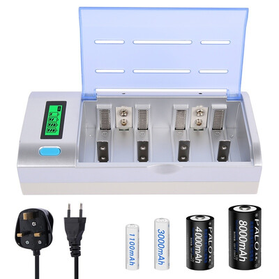

LCD Smart Battery Charger For AAA AA C D 9V Ni-MH Ni-CD Rechargeable Batteries