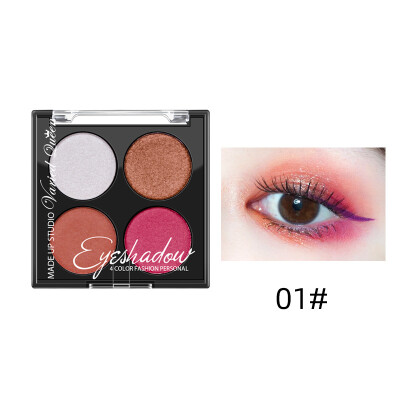 

High Pearl Eye Shadow 4 Colors Pearl Eye Shadow Eye Shadow Makeup Waterproof Multicolored Eye Shadow Plates