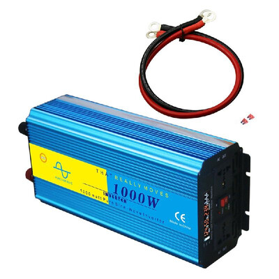 

Power Inverter Vehicle Power Converter Universal Pure Sine Wave 1000W DC 12V to 110V AC