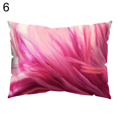 

Multicolor Feather Suqare Throw Pillow Case Cushion Cover Sofa Bedding Articles