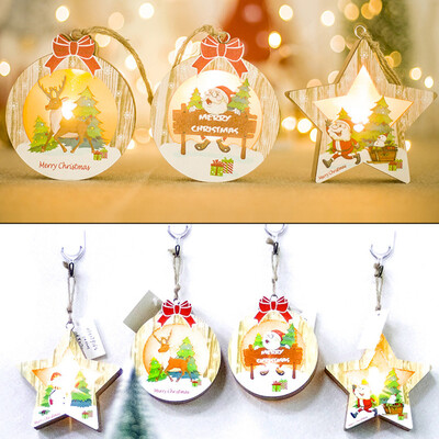 

〖Follure〗Wooden Decorative Light Board Christmas Light Festival Party Decoration Ornament