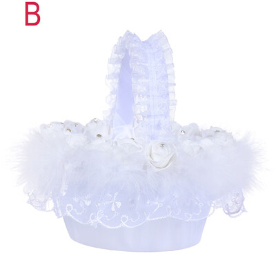 

Gobestart Bridal Wedding Party Flower Girl Basket Ring Bearer