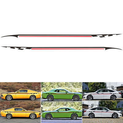 

2pcsSet New Auto Car Body Side Stripes Vinyl Graphics Stickers Decals 3508cm