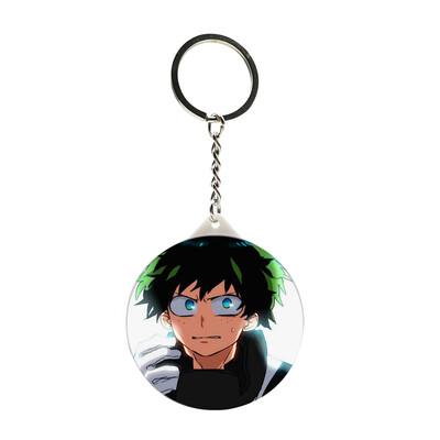 

Fat Bear Anime My Hero Academia Keychain Figure Cartoon Key Chain Keyring With Mirror