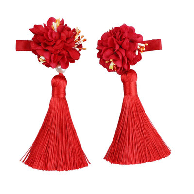 

Soild Kids Girls Floral Tassel Headband Cute Hair Clips Hairpins Boutique Hairclips Hair Accessories Handmade Princess Head