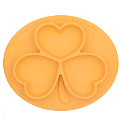 

NeillieN Infants Food Plate Ellipse Silicone Feeding Food Plate Divided Format Plate Sucker Turn-proof Childrens Tableware