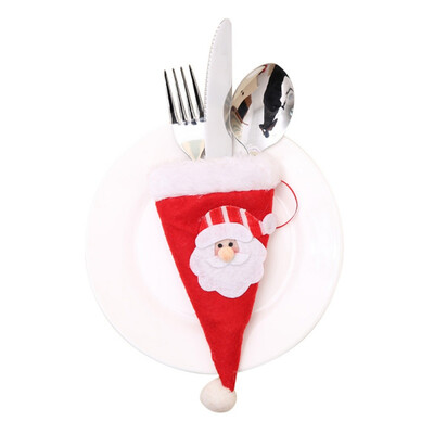 

New Christmas Decorations Knife And Forks Small Cap Christmas Decoration Desk Party Supply