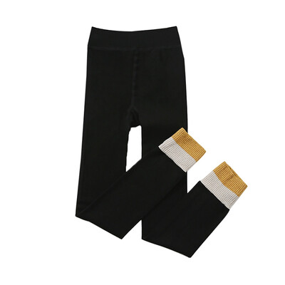 

Toddler Trousers Bottoms Baby Girls Soft Pants Leggings Children Cute Patchwork Design Stretchy Warm Trousers Bottoms