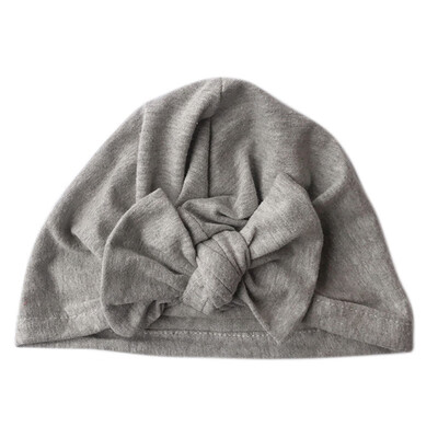 

Baby girls hat Cloth solid color stitching bow childrens Indian hat five color cotton for0-3M