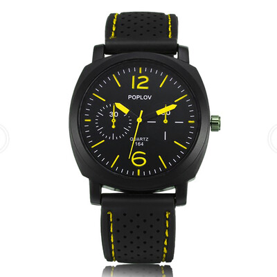 

Quartz Watch Men Silicone Strap Wrist Watch Casual Sport Male Clock