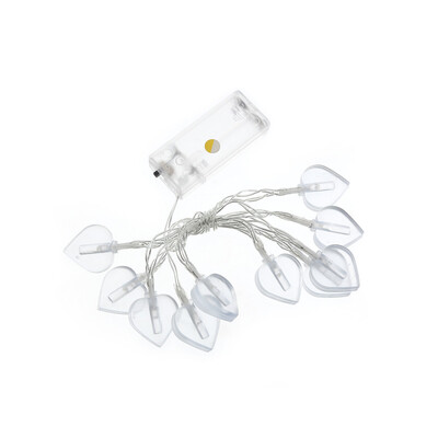 

Tailored 10LED Battery Box Loving Heart Garden Christmas Bulb String Colours
