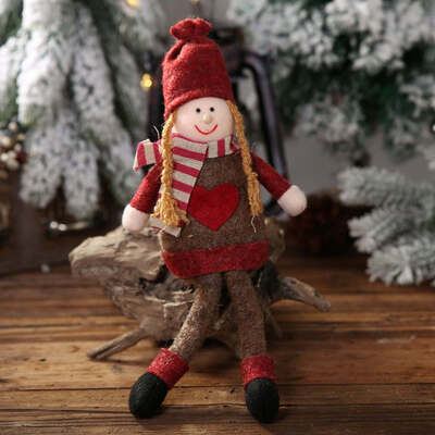 

Christmas Drop Ornaments Plush Doll Christmas Pendant Decorative Hanging Ornaments Seasonal Home Party Decorations