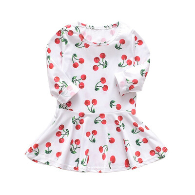 

Autumn Casual Baby Girl Dress Cartoon Printing Long Sleeve Kids Dress For Girls ClothesPrincess Dress