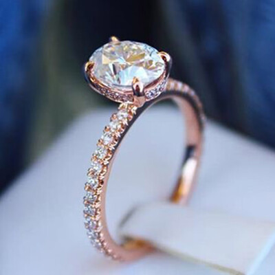 

2019 Fashion Rose Gold Oval Cut Engagement Rings