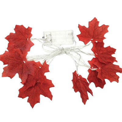 

Led Light Simulation Maple Leaf String Halloween Christmas Battery Decoration Lantern Wedding Outdoor String Lights