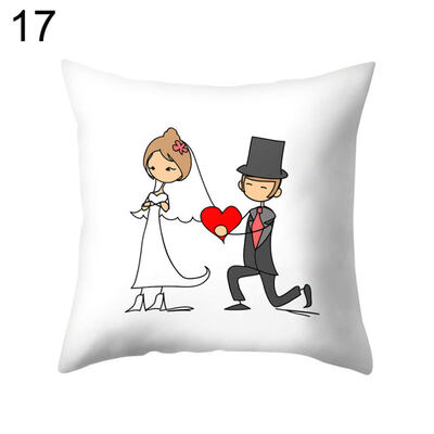 

Love Wedding Bride Groom Pillow Case Cushion Cover Sofa Car Bedroom Decoration
