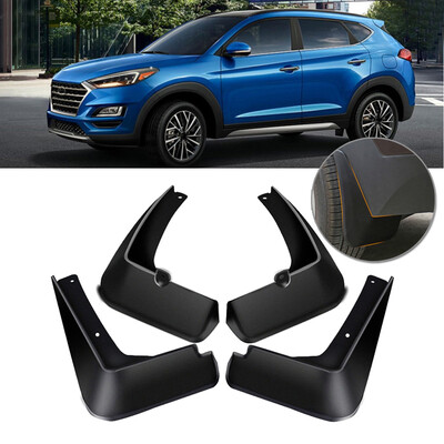 

4pcs Car Splash Guards Mud Flaps Fender Black ABS For Hyundai Tucson 2015-19 SUV