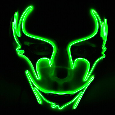 

Halloween Mask LED Maske Light Up Party Masks Neon Maska Cosplay Mascara Horror Mascarillas Glow In Dark Masque