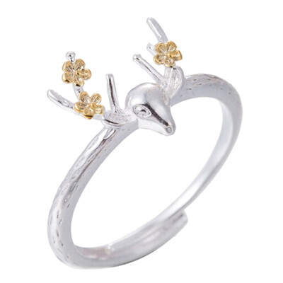 

1pc Lovely Animal Shape Deer Adjustable Finger Rings Jewelry Gift Special