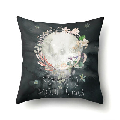 

Child Purple Fantasy Night Sky Cotton Pillowcase for Sofa Bed Chair Car Pillow Cover Size 18X18 In
