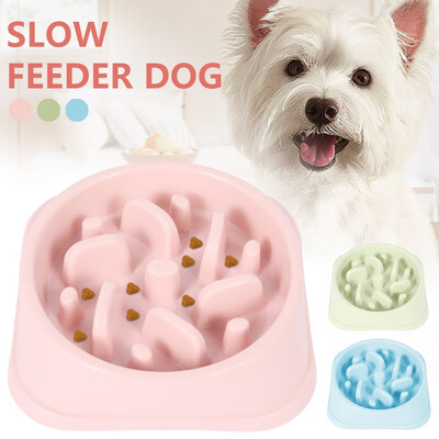 

Useful Anti Choke Pet Feeding Bowls Puppy Slow Down Eating Food Feeder Prevent Obesity Healthy Diet Dog Accessories