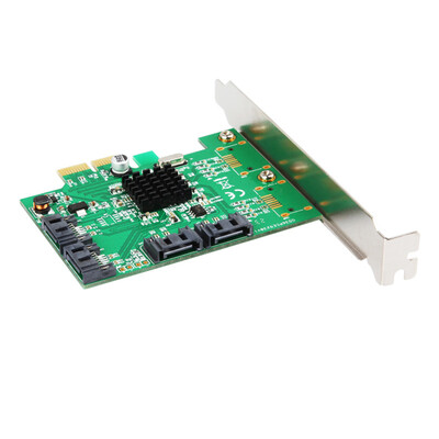 

PCI-e 4 Ports 6G SATA III 30 Controller Card HDD Multiplier Built RAID PCI-Express Card