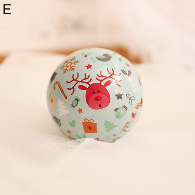 

Gobestart Tinplate Round Ball Boxes Galaxy Santa Tree Hanging Decorations Party