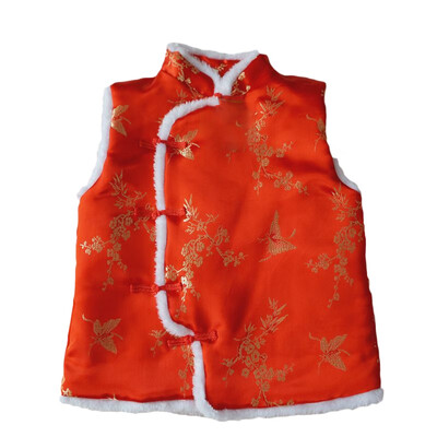 

Autumn Winter Kids Vest Waistcoats Cotton Boys Girls Vests Chinese Style Children Waistcoats Kids Sleeveless Outerwear
