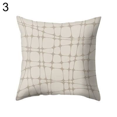 

Circle Line Leaf Square Pillow Case Cushion Cover Sofa Bed Car Cafe Office Decor
