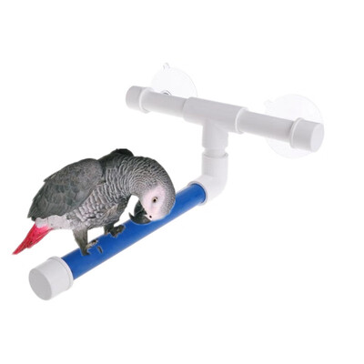 

Pet Parrot Folding Shower Perches Toys Bird Bath Shower Standing Platform Rack Suction Cup Parakeet Paw Grinding Stand Toy