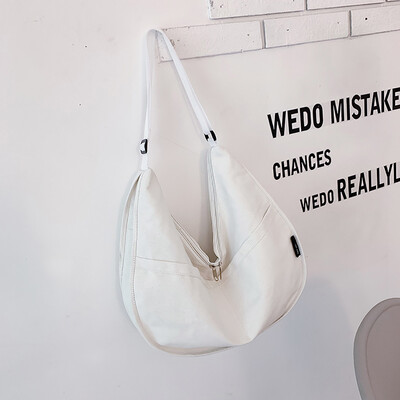 

Tailored Women Fashion Canvas Bag Large Capacity Dumplings Messenger Bag Shoulder Bag