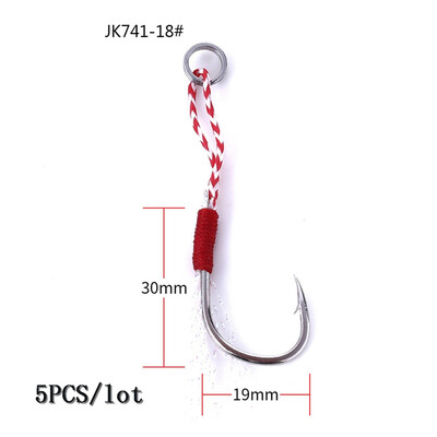 

5pcsset Barbed Fishhooks Thread Tied Iron Saltwater Freshwater Fishing Hooks outdoor small fishing duple hooks