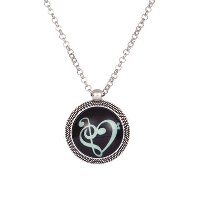 

Attractive Night Club Women Luminous Pendant Love Signal Necklace Girl Round Shape Chain Lady Jewelry