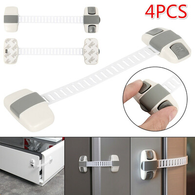 

124PCS New Adjustable Baby Child Safety Locks Child Proof Strap Latches Locks