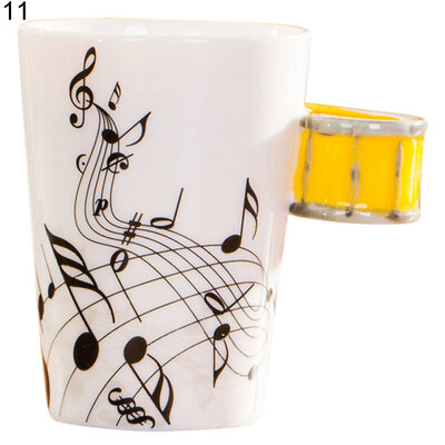 

Creative Guitar Music Note Ceramic Coffee Mug Home Office Milk Tea Water Cup