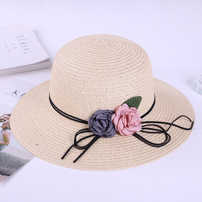 

Summer big hat brim Beach Hat Womens beach trip foldable straw hat sunscreen Big Brim Hat