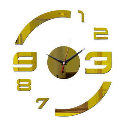 

Modern Home 3d Quartz Wall Clock Acrylic Mirror DIY Clocks Living Room Decor