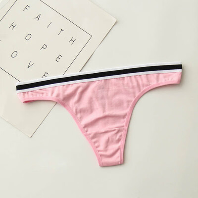 

Patchwork Ladies Cotton Thongs -XXL Low Waist Panties Underwear Women Super Soft G-string