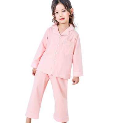 

New Spring Autumn Girls Boys Fashion Pajamas Set Korean Style Cotton Home Underwear Pajamas For Kids Children 2 PcsSet