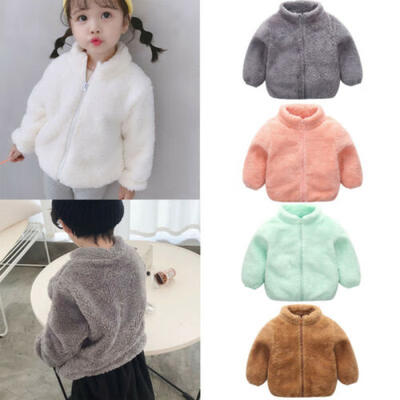 

STOCK 1pc Toddler Kids baby boys girls fleece jacket winter warm coat 2019 new