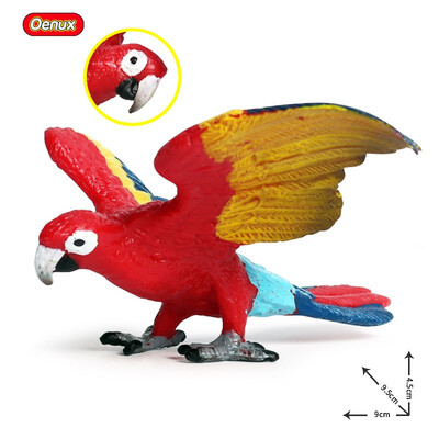 

Oenux Original Paradise Birds Flamingos Ara Seagull Pelican Snowy Owl Figurines High Quality PVC Animal Action Figure Child Toy