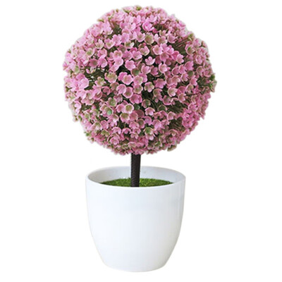 

Artificial Flowers Pine Cherry Blossom Ball Potted Artificial Home Decor Festival Fake Flowers Wedding Decorative