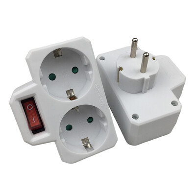 

Switch EUGER Plug Socket One To Two Conversion Plug Converter Household Expansion Socket Three With EuropeanGerman Standard