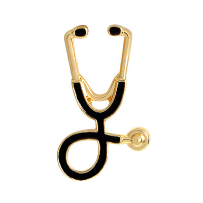 

Cute Doctor Nurse Stethoscope Heart Brooch Pins Unique Metal Medical Gift SALE