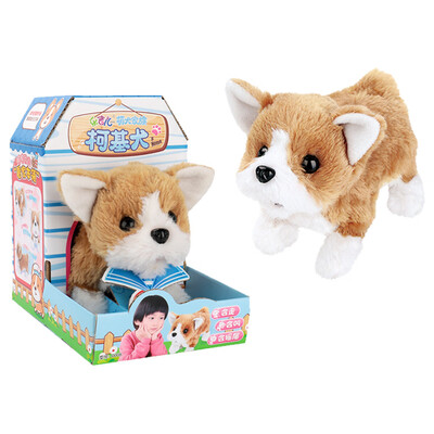 

〖Follure〗Cute Walking Pet Barking Dog Electric Toy Soft Gift Plush Dog For Kids