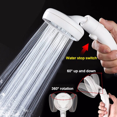 

Rotatable Bathroom Shower Head Filtration Handheld Nozzle Water-saving Shower Negative Ion Booster Shower Head
