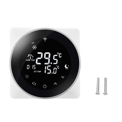 

Voice Programmable Electric Heating Thermostat Touch Screen Digital Display Works Replacement for Alexa Google Home