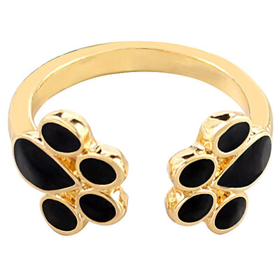 

New Mode Style Cute Claw Cartoon Lovers Festival Ring Hot Animal Footprints Rings Jewelry Cute Dog Cat Claws Ring For Women Gift