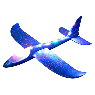 

〖Follure〗Foam Throwing Glider Airplane LED Aircraft Toy Hand Launch Airplane Model
